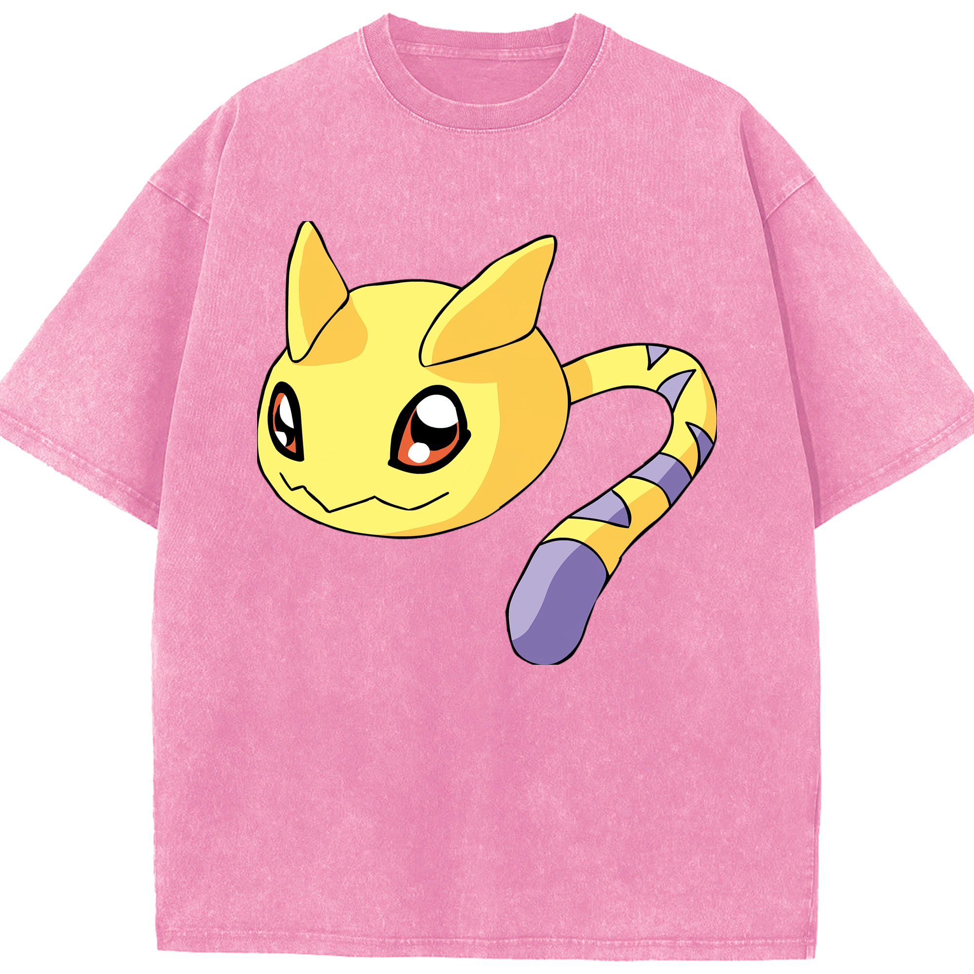 （画像用） Digimon デジタルモンスター/デジモン 綿100% ヴィンテージ風 半袖Tシャツ（フロントプリント）